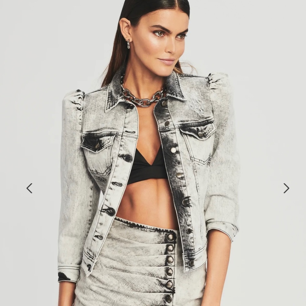Ada Jean Jacket by Retrofete, Color: Acid Grey. Size M. BRAND NEW